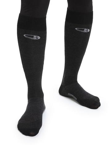 Chaussettes Icebreaker Merino Snow Liner Over the Calf Femme Noir | FR 1421NWYB